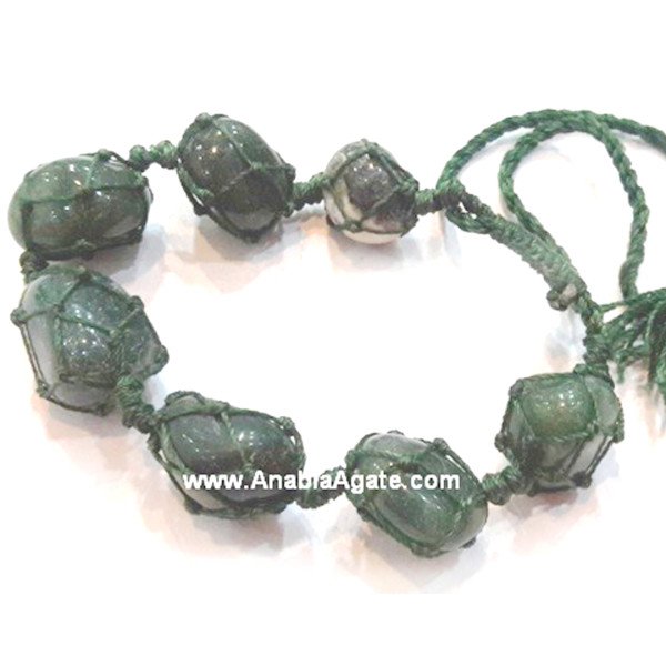 Mica Agate Netted Tumble Bracelet - Exquisite Handcrafted Jewelry