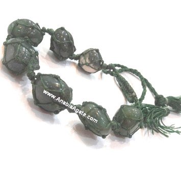 Mica Agate Netted Tumble Bracelet - Exquisite Handcrafted Jewelry