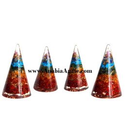 Chakra Layered Orgone Cone - 70 to 75 mm