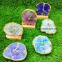 Mix Gemstone Coaster Clocks - Handcrafted Decorative Accessories