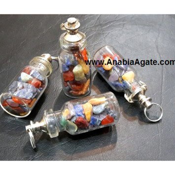 Mix Gemstone Bottle Pendants | Unique Handcrafted Jewelry