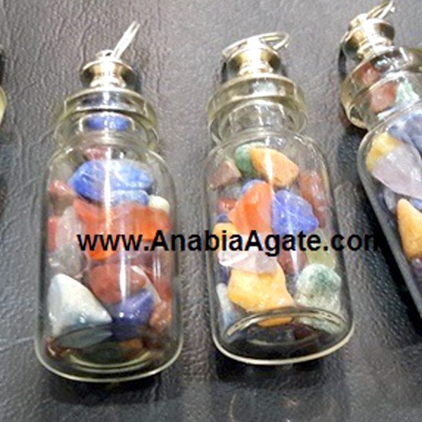 Mix Gemstone Bottle Pendants | Unique Handcrafted Jewelry