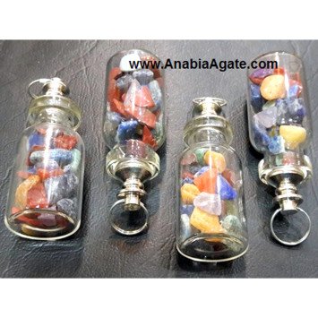 Mix Gemstone Bottle Pendants | Unique Handcrafted Jewelry