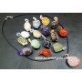 Mix Gemstone Netted Tumble Pendants With Cord