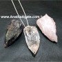 Mix Gemstone Raw Pendant with Silver Chain | Handcrafted Jewelry