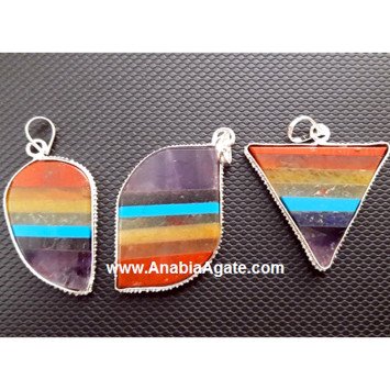 Mix Shaped Chakra Bonded Pendants - Explore the Harmonizing Energy of Chakra Stones