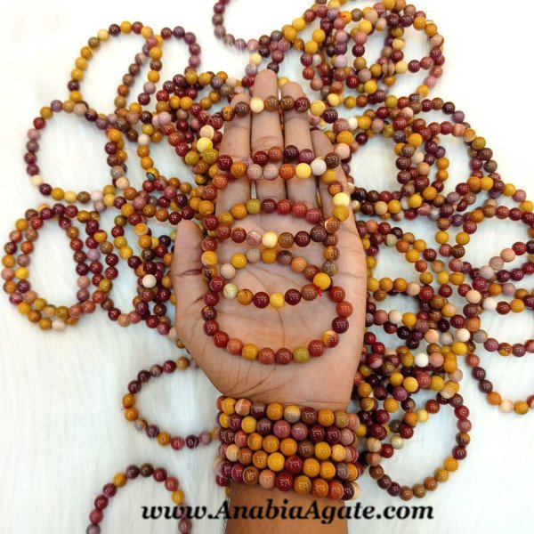 Mookaite Jasper Bracelet - Natural Stone Jewelry