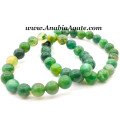 Moss Agate Elastic Bracelet | Handmade Gemstone Jewelry