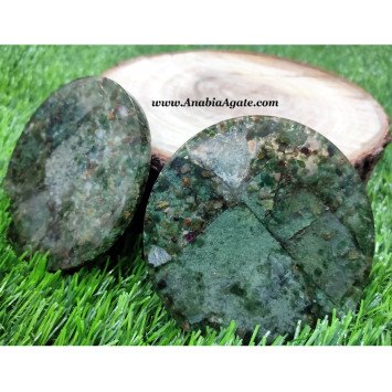 Moss Agate Orgone Coasters -  Wholesale Orgonite