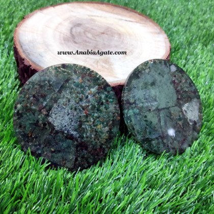 Moss Agate Orgone Coasters -  Wholesale Orgonite