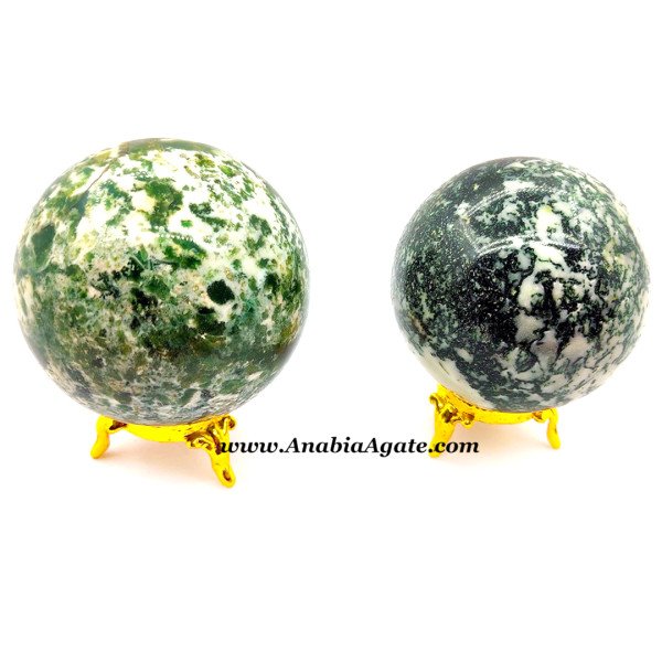 Moss Agate Balls - Unique and Natural Crystal Decor