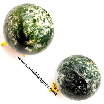 Moss Agate Balls - Unique and Natural Crystal Decor