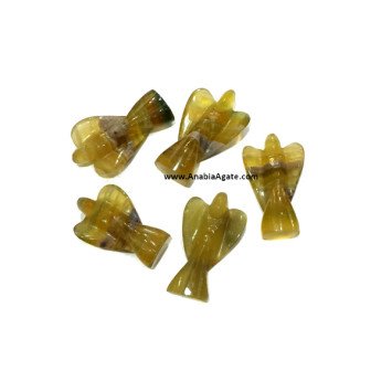 Multi Fluorite 2 Inch Angel Figurines - Beautiful Crystal Decor
