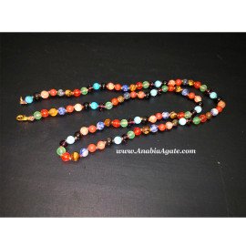 Multicolor Natural Stone Beads Necklace - Unique Handmade Jewelry