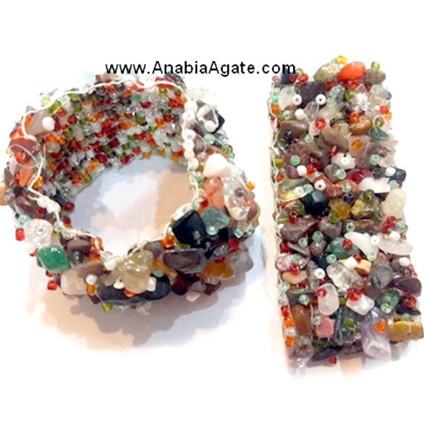 Multi Colour Gemstone Chips Bands | Unique Jewelry