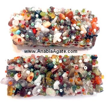 Multi Colour Gemstone Chips Bands | Unique Jewelry