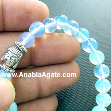 Opalite Buddha Bracelet - Handcrafted Healing Jewelry