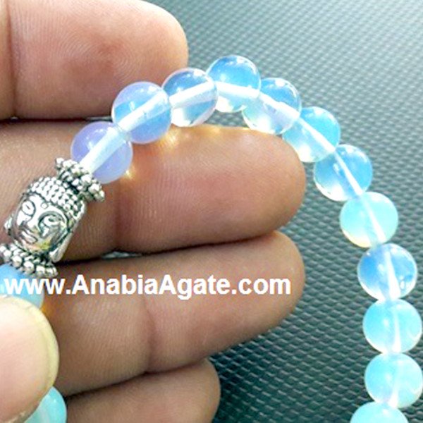 Opalite Buddha Bracelet - Handcrafted Healing Jewelry