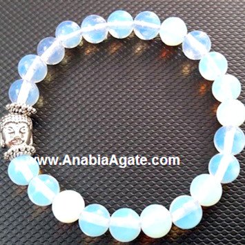 Opalite Buddha Bracelet - Handcrafted Healing Jewelry