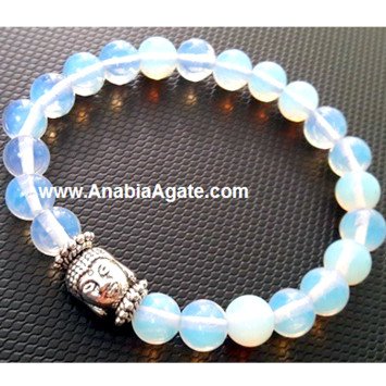 Opalite Buddha Bracelet - Handcrafted Healing Jewelry
