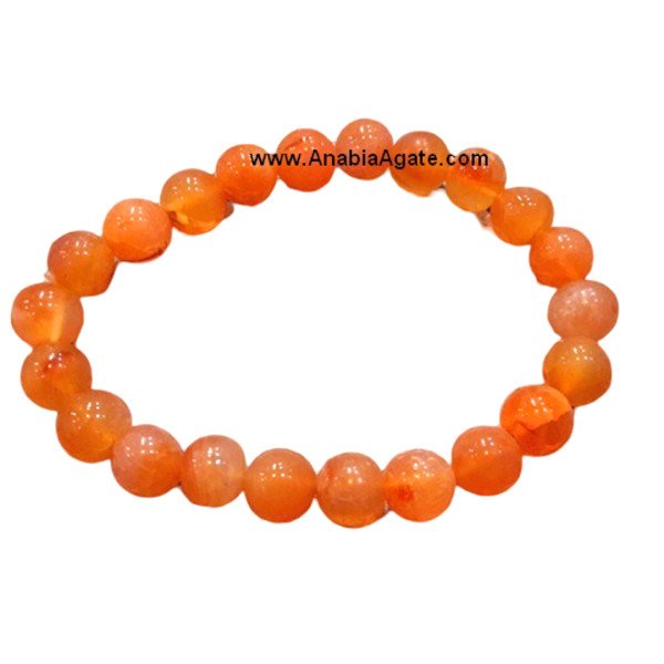 Orange Aventurine Elastic Bracelet - Handcrafted Gemstone Jewelry