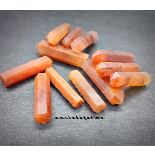 Orange Aventurine Single Terminated Pencil Points