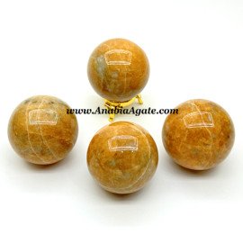 Orange Calcite Gemstone Balls - Vibrant Energy & Healing