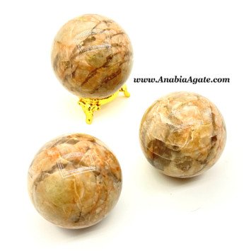 Peach Moonstone Spheres - Genuine Gemstone Spheres