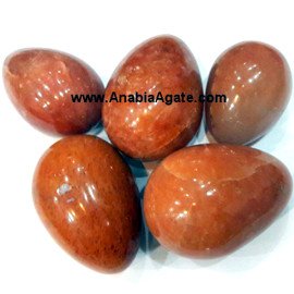 Red Aventurine Gemstone Eggs - Natural Healing Crystals