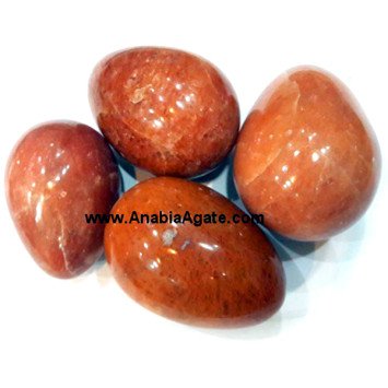 Red Aventurine Gemstone Eggs - Natural Healing Crystals