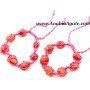 Red Carnelian Red Netted Tumble Bracelet - Handcrafted Gemstone Jewelry