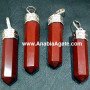 Red Jasper Cap Pencil Pendants | Handcrafted Gemstone Jewelry