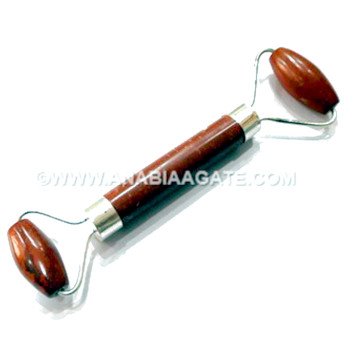Red Jasper Face Massage Roller - Natural Crystal Healing Beauty Tool