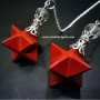 Red Jasper Merkaba Pendulums - Spiritual Tools & Dowsing Accessories