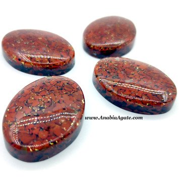 Red Jasper Orgone Ovals for Healing and Energy Balance