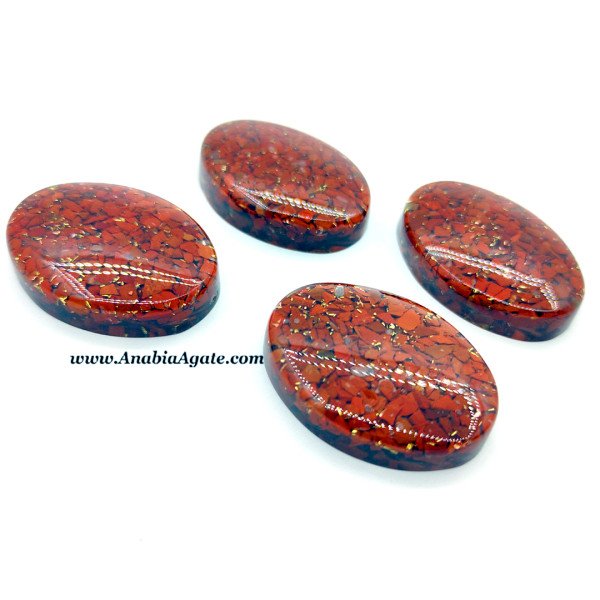Red Jasper Orgone Ovals for Healing and Energy Balance