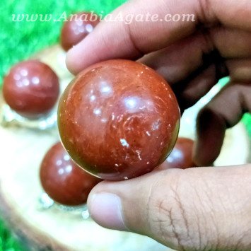 Red Jasper Small Size Ball - Healing Crystal for Grounding and Protection
