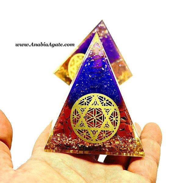 Red Jasper Star of David Orgone Pyramid - Wholesale