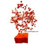 Red Jasper Chips Tree with Raw Stone Base - Natural Healing Crystal Decor