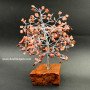 Red Jasper Chips Tree with Raw Stone Base - Natural Healing Crystal Decor