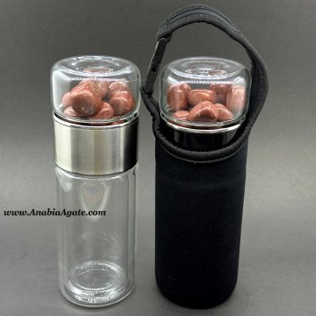Red Jasper Tumble Water Bottle - Energize Your Day