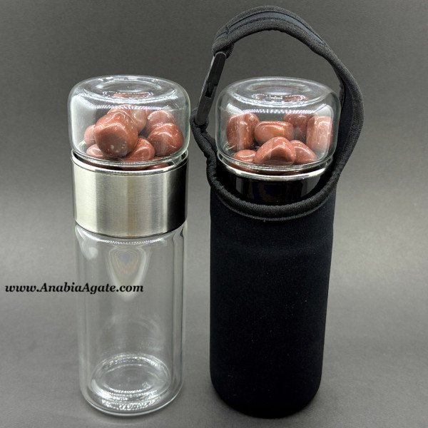 Red Jasper Tumble Water Bottle - Energize Your Day