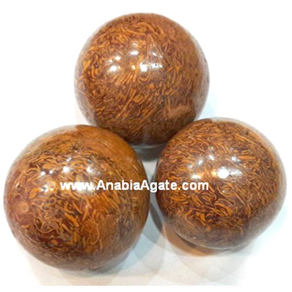 Red Mariam Gemstone Balls | Unique Decor Items