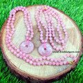 Rose Quartz Beads Necklace - Elegant & Healing Jewelry