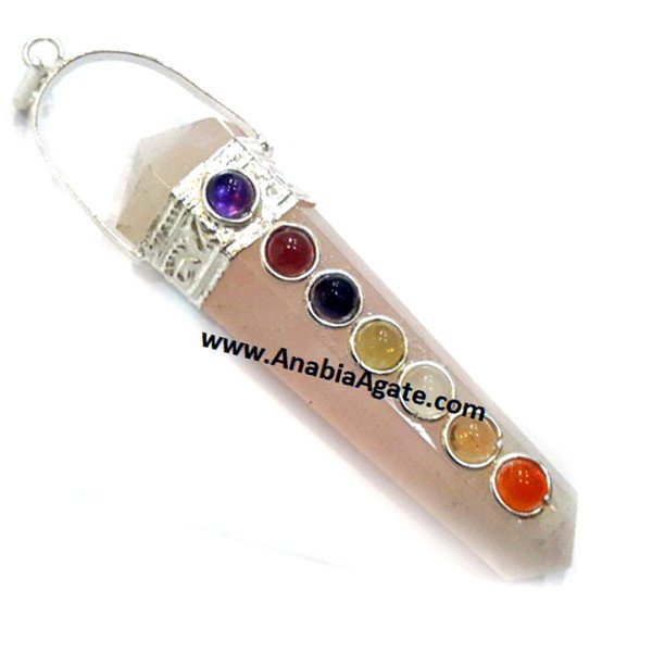 Rose Quartz Double Point Pencil Pendant | 3 - 4 inches - Healing Crystal Jewelry