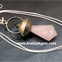 Rose Quartz Pencil Pendant With Chain | Healing Crystal Necklace