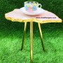 Rose Quartz Electroplated Center Table