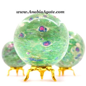 Ruby Fuchsite Gemstone Sphere - Healing Crystal Ball