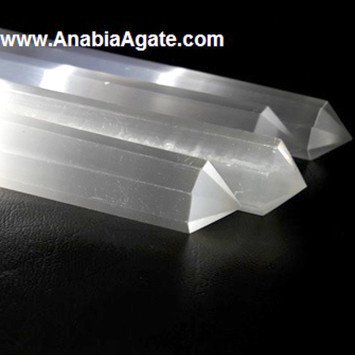 Selenite 8 Facet Massage Wands - Soothing Crystal Massage Tools