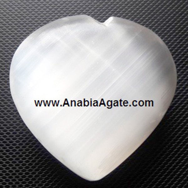 Selenite Heart Shape Crystal - Natural Selenite Crystal Heart